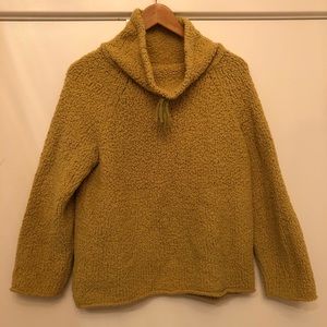 J.Jill super soft funnel neck sweater in mustard